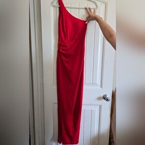 One shoulder prom dress